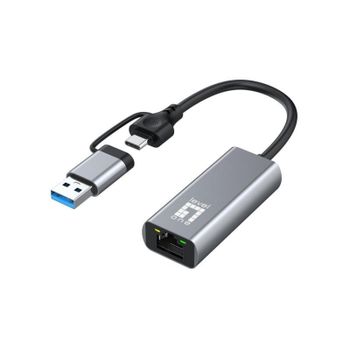 Tarjeta de Red LevelOne USB-0423 USB Type-A/Type-C 2.5 Gbps Plug and Play Gris