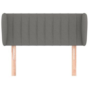 Cabecero Cama Mueble De Dormitorio De Tela Oscuro 93 X 23 X 78/88 Cm Gris M02_0007721