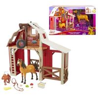 establo spirit con caballo de juguete hdk56 spirit mattel