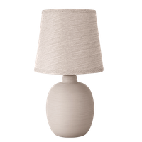 aigostar - lampara de mesa e14 led luz mesita de noche pantalla de tela lampara escritorio diseno clasico vintage para dormitorio estudio salon etc