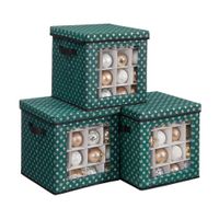 cajas de almacenamiento para decoracion navidena verde