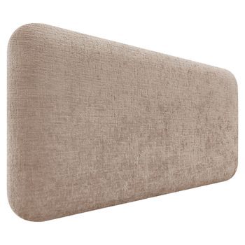 Dhome Cabecero Tapizado En Lana Liso Redondeado Para Pared Acústicos Cabeceros Absorbentes Cabezal Cama Dormitorio (marron Claro, 105cm)