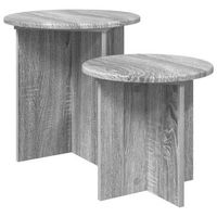 conjunto de mesas auxiliares 2 uds gris sonoma o 45 x 45 cm vidaxl