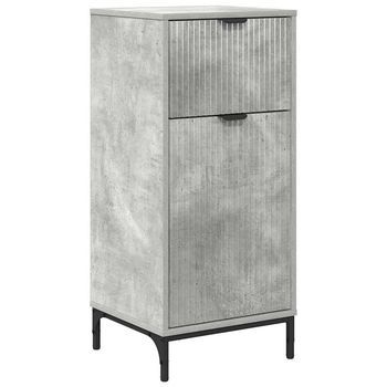 Gabinete De Baño | Armario De Baño Con Cajón Gris Concreto 39,5 X 36 X 88 Cm