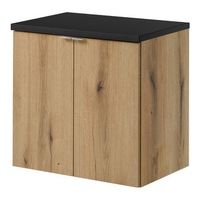 mueble bajo lavabo newport con 2 puertas 60x60x40 cm - efecto roblenegro encasa