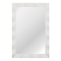 espejo de pared estilo granja con marco de madera de caucho espejo de bano rustico color blanco