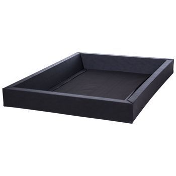 Bastidor De Espuma Estructura Cama De Agua Doble Dormitorio Negro 180 X 200 X 20 Cm Simple