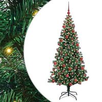 arbol de navidad artificial preiluminado verde 180 cm vidaxl