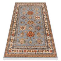alfombra de lana keshan franjas marco oriental 768353544 beige  azu 250x340 cm
