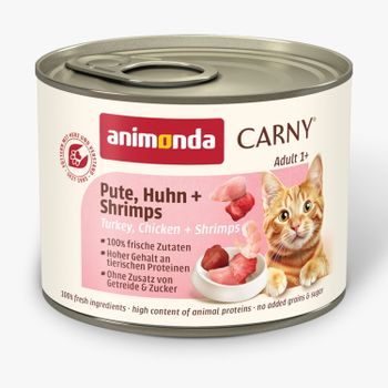 animonda Carny Adult 24 x 200 g - Pavo, pollo y gambas