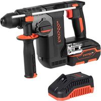 dniprorm martillo perforador a bateria 20v sds plus 25 joule 4800 bpm brushless sin escobillas incluye 1x bateria 4ah y cargador dhr-202bc ultra