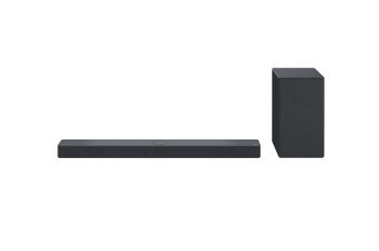 LG SC9S - Barra de sonido inteligente, 400W, 3.1.3 canales, 3 altavoces verticales Dolby Atmos, compatible con TV LG OLED evo serie C, Bluetooth, HDMI, Entrada Óptica, color plateado acero oscuro