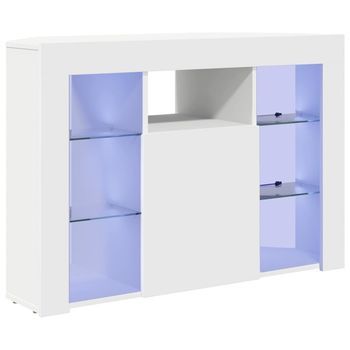 Armario Led Para Tv De Esquina 100x40x68cm Madera De Ingeniería Vidaxl