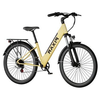 Bicicleta Eléctrica Pixar Cruiser 250w 36v 12.8ah 27.5x2 Frenos De Disco Amarillo