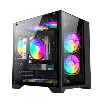 Carcasa GameMax Infinity Mini BK Micro Torre Negro ATX