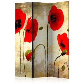 Biombo - Golden Field Of Poppies (135x172 Cm)
