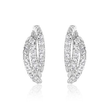 Pendientes de plata 925 con circonita