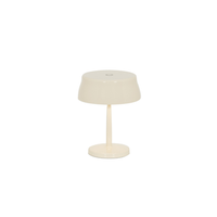 lampara de mesa led inteligente zafferano sister light mini wi-fi recargable y regulable color marfil