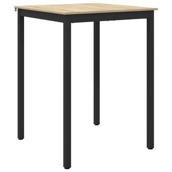 Mesa De Barra De Pie Madera De Ingeniería Cuadrado Vidaxl