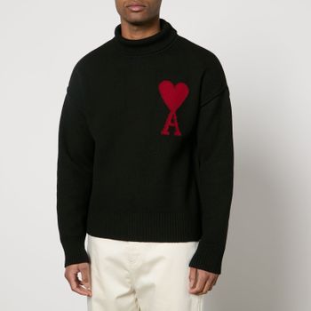 AMI De Coeur Roll Neck Wool Jumper - XXL