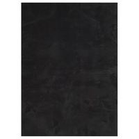 alfombra de pelo corto suave lavable huarte negro 160x230 cm vidaxl