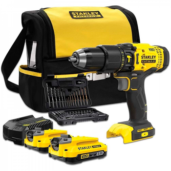 Kit Taladro Percutor Stanley Fatmax 18v Li-ion + 50 Accesorios
