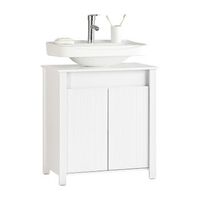 mueble para debajo del lavabo fregadero armario de bano armario de almacenaje de suelo 2 puertas 60 x 34 x 655 cm bzr101-w sobuy es