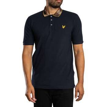Lyle & Scott Polo Polo con cuello de tartán para hombre