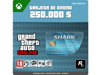 Xbox Series X S GTA Online: Tarjeta Tiburón Tigre 250.000$ (Código de descarga) (*Juego base se vende por separado)