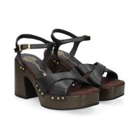 unisa sandalias con plataforma mujer - negro talla 40
