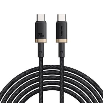 Cable USB-C Baseus Dura 240W 1 m Negro y Dorado