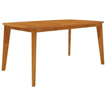 Mesa De Jardín | Mesa De Exterior Madera Maciza De Acacia 160x90x75 Cm
