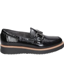 Mocasines De Piel Para Mujer Pitillos 10760 Negro 39
