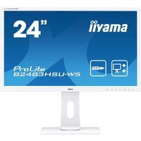 iiyama prolite b2483hsu-w5 full hd 24 lcd monitor - white white