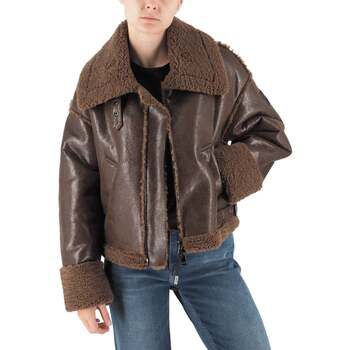 Montereggi Cazadora de cuero Shearling Tabacco para mujer