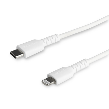 1M USB C TO LIGHTNING CABLE WHITE - ARAMID FIB ER