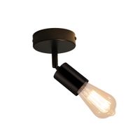 nathanson - foco de techo de metal color negro 9 cm e27