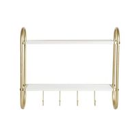 perchero pared metal mdf 50x15x43 dorado