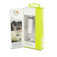 muvit cargador de coche lightning mfi 1a cable rizado 18m blanco