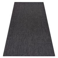 alfombra sisal sion a5165a mezcla tejido plano negro 180x270 cm