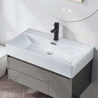 lavabo de bano sobre encimera r lavabo rectangular de ceramica blanca de 60 x 42 x 15 cm zmh