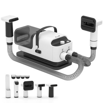 PawHut Secador para Perros 5 en 1 600W con Velocidad y Temperatura Ajustables, Blanco   Aosom España