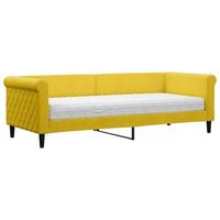 sofa cama  cama para adultos con colchon terciopelo amarillo 80x200 cm