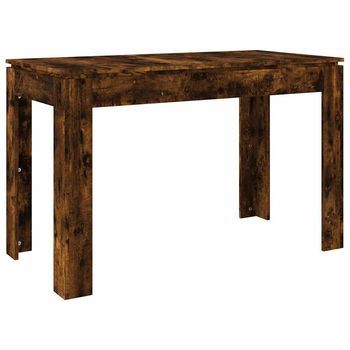 Mesa De Comedor Madera De Ingeniería Roble Ahumado 120x60x76 Cm Vidaxl