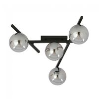 plafon de techo tramas grafito 4 luces