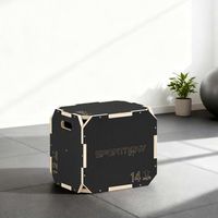 cajon pliometrico sportnow madera contrachapada 41x36x31 cm negro