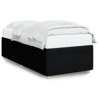 estructura de cama de tela negro 90x190 cm