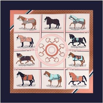 V 1969 Bufanda Pañuelo de Seda CABALLO para mujer