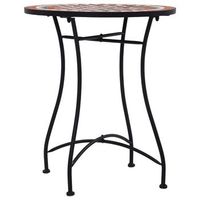 mesa de jardin  mesa bistro de mosaico ceramica marron 60 cm