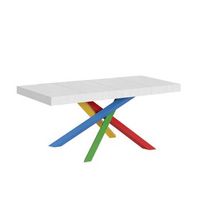 mesa extensible 90x140244 cm volantis premium estructura fresno blanco 4b